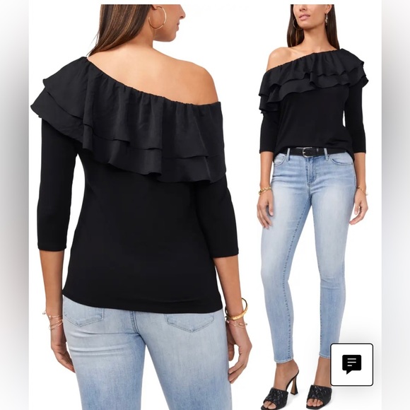 Vince Camuto one shoulder top. - Picture 2 of 8